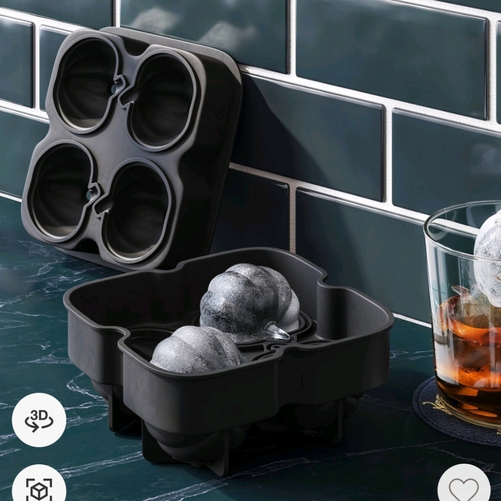 Threshold Black Silicone Pumpkin Ice Cube Tray